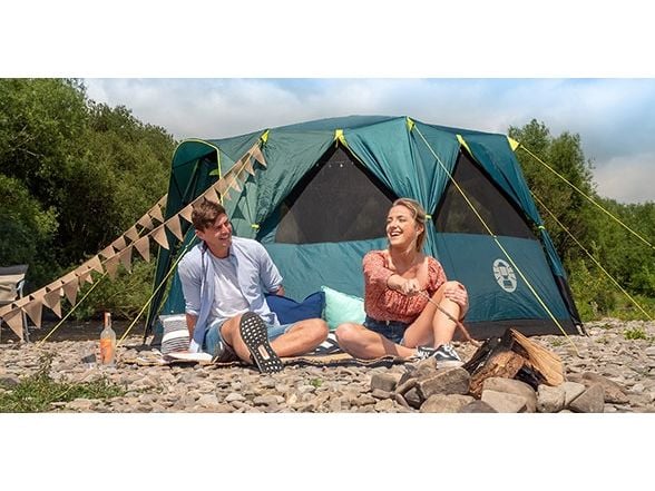 Coleman Octagon, Camping, Hard ramme, 8 person(er), 15,7 m², 20,6 kg, Grønn, Gul