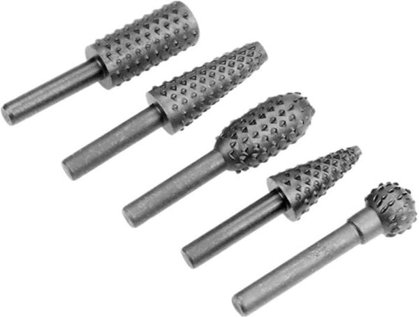 WOOD FILES SET 104.005 ROTARY. 5 PCS. WOOD FILES SET 104.005 ROTARY. 5 PCS.