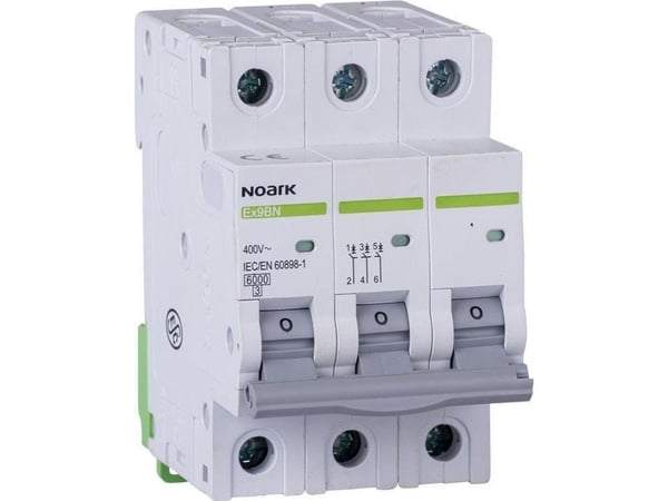 Automatsikring 6 kA B-karakteristikk 10 A 3-polet