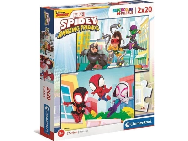 !!! CLE puslespill 2x20 SuperColor Spidey&AmFr. 24794