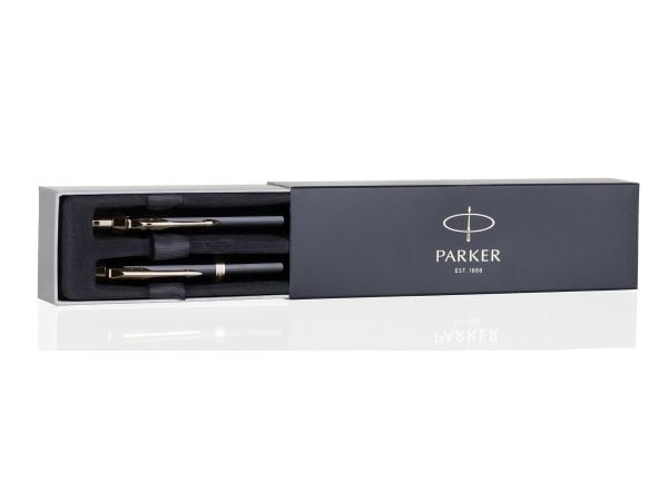 Parker Duo Set IM GT kuulakärkikynä + täytekynä musta/kultainen