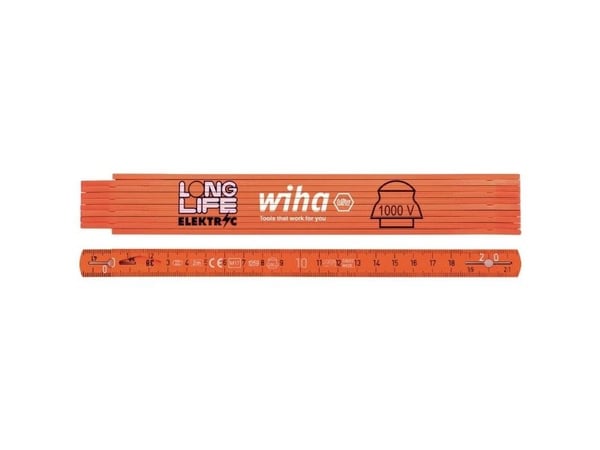 Wiha elektriker tommestok Longlife® 2m, m.indbygget ledningsholder