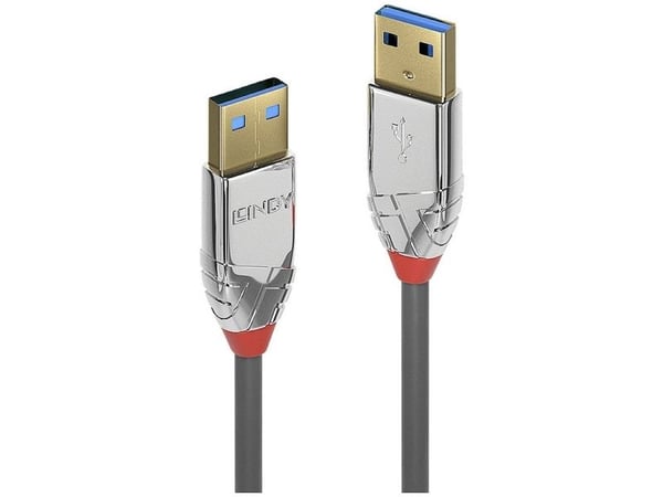 Lindy 36625, 0,5 m, USB A, USB A, USB 3.2 Gen 1 (3.1 Gen 1), 5 Gbit/s, Grå