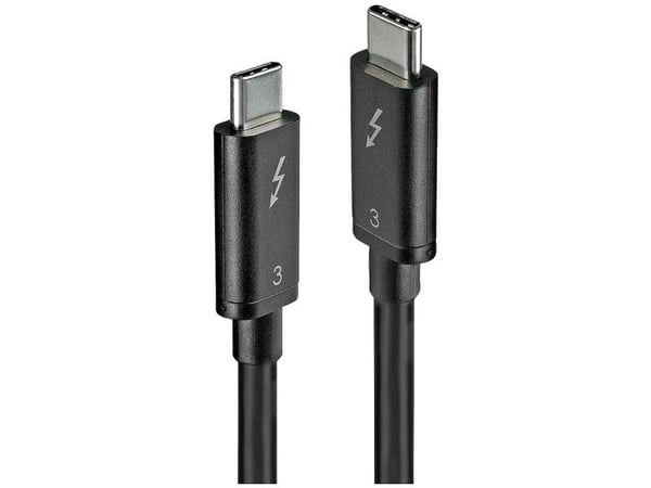 Lindy 41555, Hankjønn, Hankjønn, 0,5 m, 40 Gbit/s, Svart