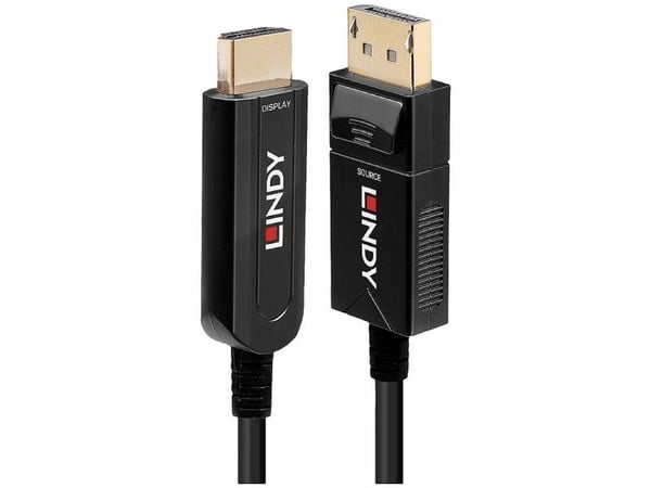 Lindy 38492, 30 m, DisplayPort, HDMI-tyyppi A (vakio), Uros, Uros, Suora