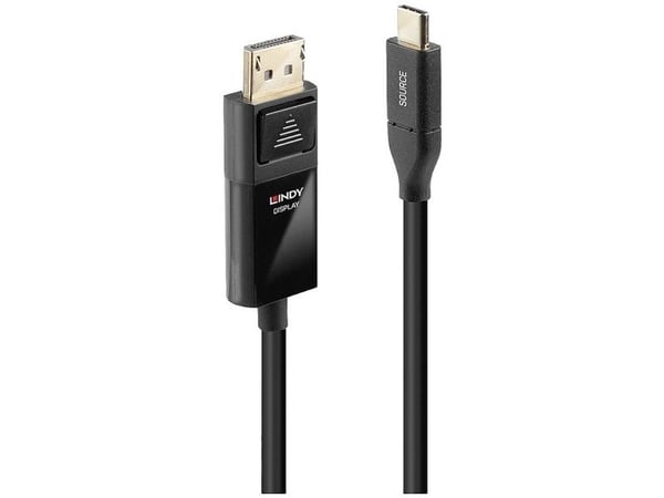 Lindy Lindy Lindy 1m USB Type C - DP-sovitinkaapeli HDR:llä varustettuna