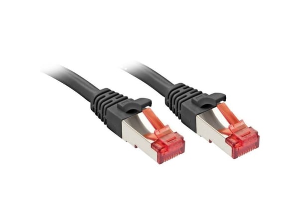 Lindy Kabel / Adapter, 1 m, Cat6, S/FTP (S-STP), RJ-45, RJ-45, Sort