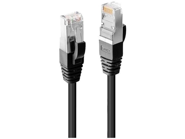 Lindy 45608, 15 m, Cat6, S/FTP (S-STP), RJ-45, RJ-45, Svart