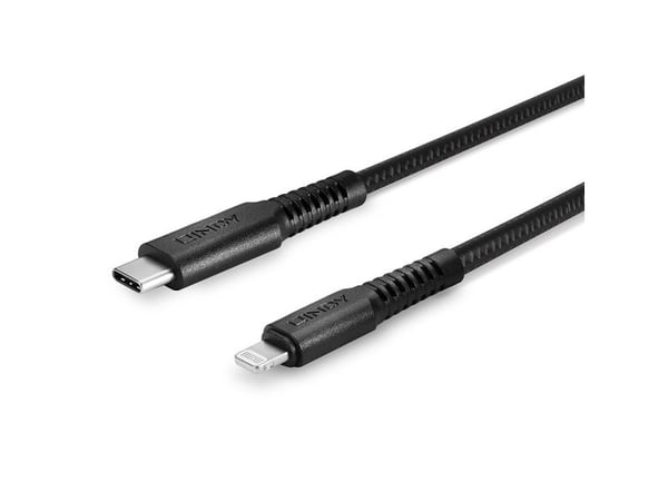 Lindy 31288, 3 m, Lightning, USB C, Uros, Uros, Musta