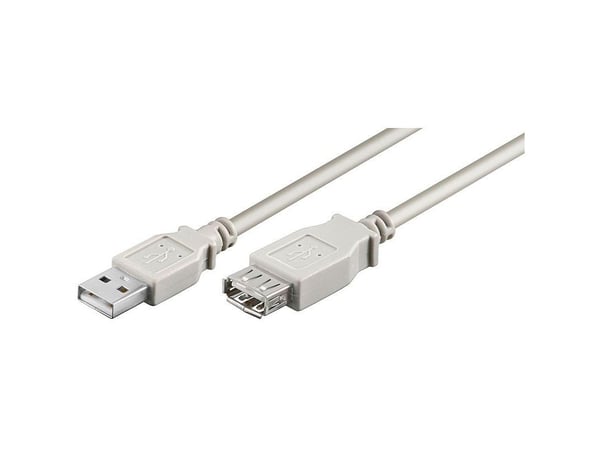 Goobay USB Verl AA 500 HiSpeed 2.0 5m, 5 m, USB A, USB A, Hane/Hona, Grå