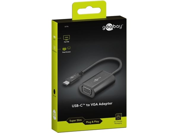 Goobay 51776, USB Type-C, 1920 x 1080 piksler