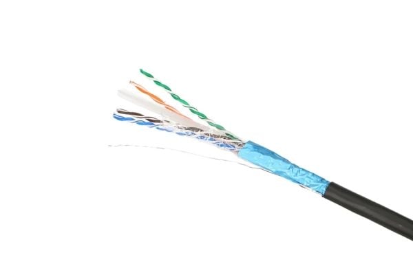 Extralink V2 - Irtokaapeli - 305 m - 7,5 mm - FTP - CAT 6 - ulkokäyttöön - musta