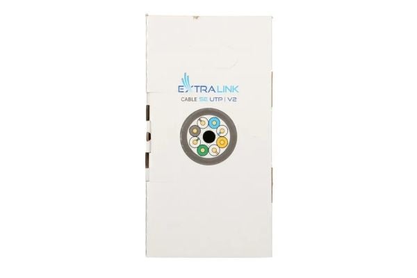 Extralink V2 - Samlet kabel - 5 mm - UTP - CAT 5e - innendørs, solide ledere - grå