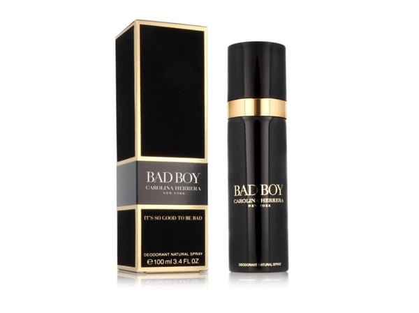 Carolina Herrera Bad Boy, Menn, Deodorant, Spray deodorant, Spray, 100 ml, Bergamot, Grapefrukt, Pepper