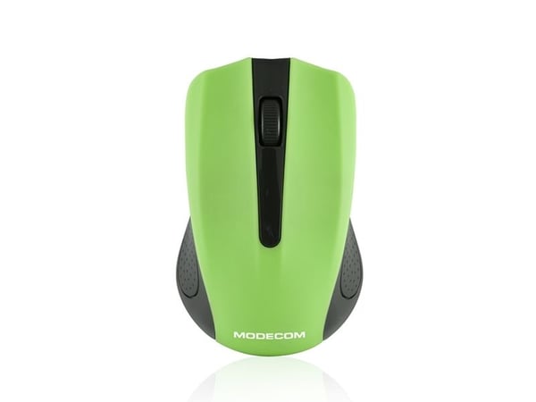 Modecom MC-WM9, Molempikätinen, Optinen, Langaton RF, 1200 DPI, Musta, Vihreä