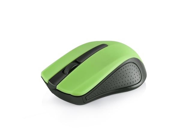Modecom MC-WM9, Molempikätinen, Optinen, Langaton RF, 1200 DPI, Musta, Vihreä