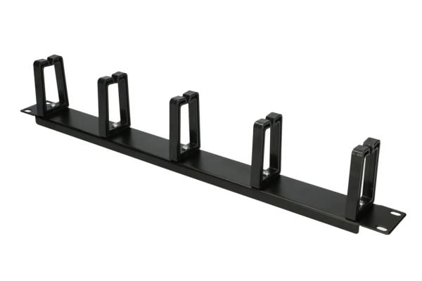 Extralink - Panel för kabelhantering - rackmontering - svart - 1U - 19"