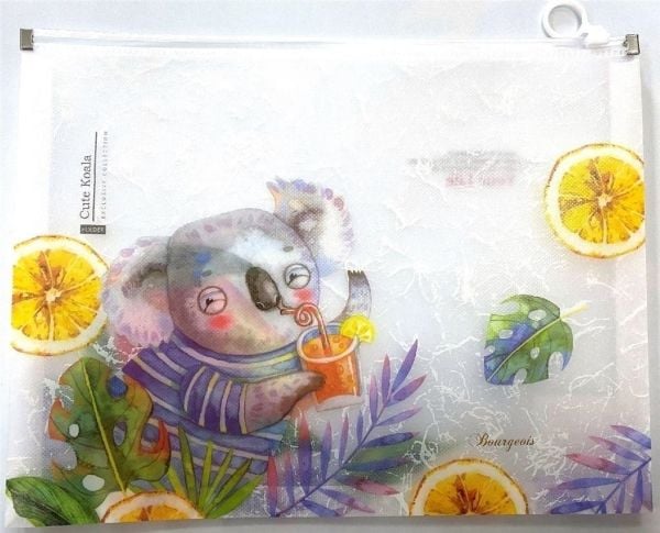 Tuore A4+ kansio muovisella vetoketjulla Koala FRESH