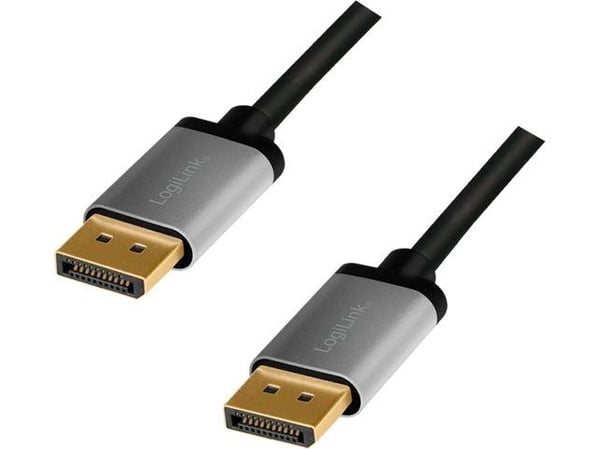 LogiLink CDA0102, 3 m, DisplayPort, DisplayPort, Hankjønn, Hankjønn, 3840 x 2400 piksler