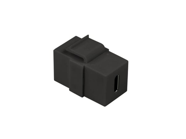 LogiLink NK0032, Litteä, Musta, USB C, USB C, Naarasliitin, Naarasliitin, Naarasliitin