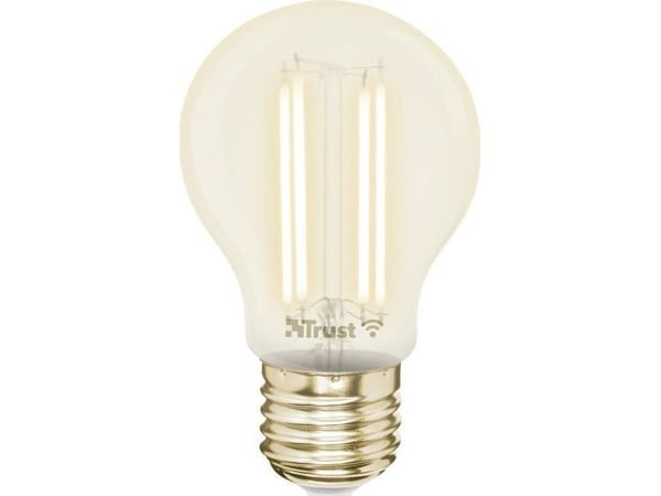 Trust E27 LED Hehkulamppu 1800-2700K WI-FI Älykäs WiFi LED-hehkulamppu, valkoinen valotunnelma, E27-pistorasia, voidaan ohjata älypuhelimesta/table...