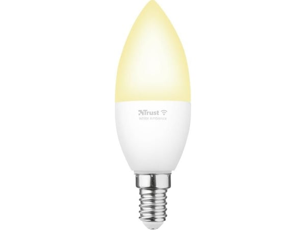 Trust E14 LED CCT WI-FI Smart WiFi LED-kynttilä, valkoinen valo tunnelma, E14 pistorasia, voidaan ohjata älypuhelimesta/tabletista