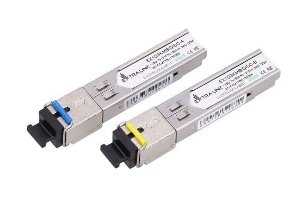Extralink - SFP (mini-GBIC) transceivermodul - 1GbE, Fibre Channel, SONET - WDM - SC-enkeltmodus - opp til 3 km - OC-24 LR-1 - 1310 nm / 1550 nm (e...