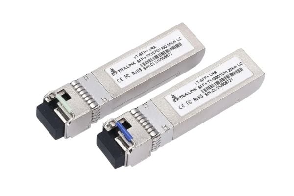 Extralink - SFP+ transceivermodul - WDM - LC-enkeltmodus - opp til 20 km - 1270 nm / 1330 nm (en pakke 2)