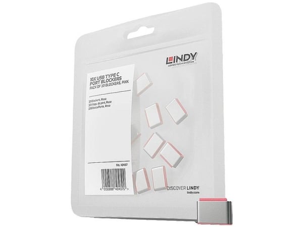 Lindy 40437, USB Type-C, Rosa, 10 stykker, 10 g