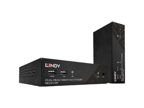 Lindy 39374, Sender og Mottaker, Koblet med ledninger (ikke trådløs), 100 m, Cat6, 1920 x 1080 piksler, Svart