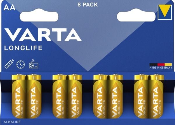 Varta Longlife 4106 - Batteri 8 x AA / LR6 - Alkalisk