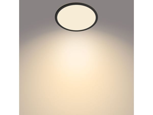 Philips Superslim CL550 - Vegg/taklampe - LED - 15 W - 2700 K - rund - svart