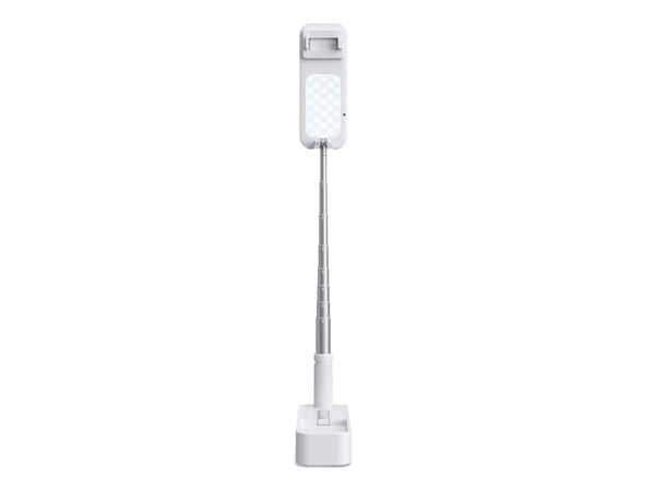 4smarts Selfie Stand LoomiPod Folg, Smarttelefon, Hvit, Alle merker, ABS, Aluminium, Polykarbonat (PC), 360°, 1000 mAh
