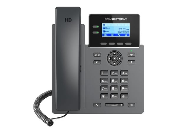 Grandstream GRP2602P - VoIP-telefon - 5-veis anropskapasitet - SIP, RTCP, RTP, SRTP, RTCP-XR - 2 linjer
