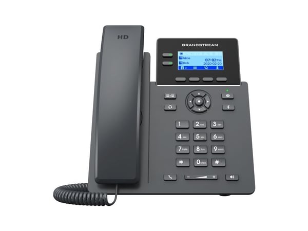 Grandstream Networks GRP2602P, IP Phone, Musta, Johdoton puhelin, 2 linjat, 2000 entries, LCD