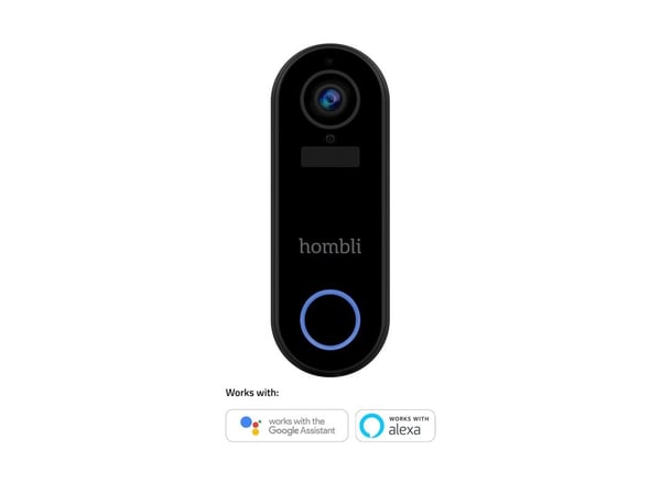 Hombli smart dørklokkepakke, svart, hvit, hjemme, kontor, IP65, plast, IR, 2-veis