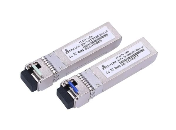 Extralink - SFP+ transceivermodul - 10GbE, SONET/SDH - WDM - LC-enkeltmodus - opp til 20 km - 1270 nm / 1330 nm (en pakke 2)