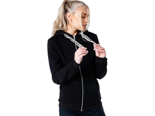Justhype Drawstring Zip Hoodie HYPWOMHOOD001 Black 10 Justhype Drawstring Zip Hoodie HYPWOMHOOD001 Black 10