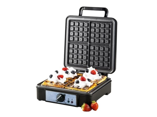 Adler AD 3049, 4 vafler, firkant, Sort, 1800 W, 245 mm, 315 mm