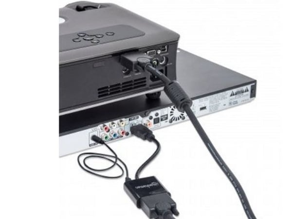 Manhattan 151450, 0,3 m, HDMI + 3.5mm, VGA (D-Sub), Hankjønn, Hunkjønn, Rett