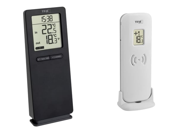 TFA LOGOneo - Termometer - digital - svart