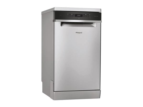 Whirlpool WSFO 3O23 PF X, Frittstående, Slimline (45 cm), Rustfritt stål, Svart, Knapper, Sensor, LED