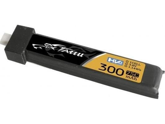 Batteri Tattu LiPo 300mAh 3,8V 75C 1S1P HV BT2.0.5 (5stk)