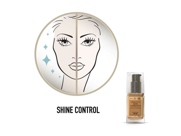 Max Factor Healthy Skin Harmony, Pumpflaska, Kräm, Bronze, Solkysst hud, Universal, Mattgörande, Fuktgivande, Shine, Utjämnande