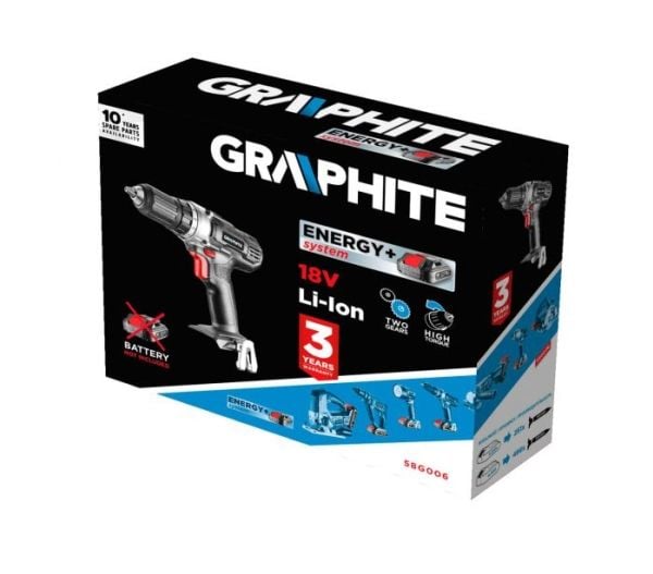 Graphite 58G006, Boremaskin med pistolgrep, Nøkkelløs, 1,3 cm, 1250 RPM, 2 mm, 350 RPM