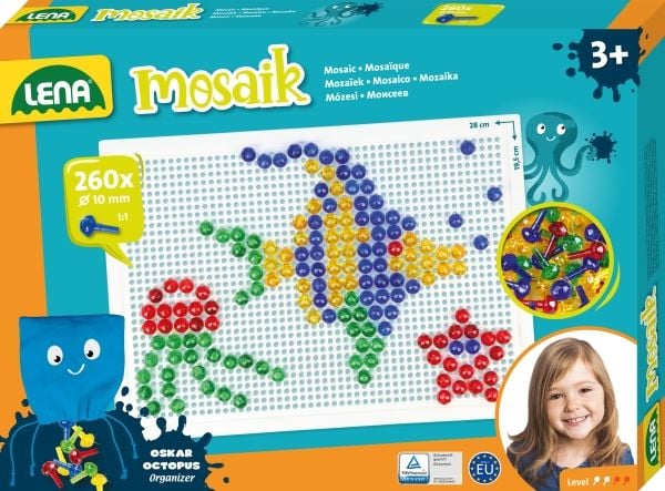 Lena Mosaik SM35626, 3 vuosi/vuosia, Poika/tyttö, Esikoulu, Monivärinen, 260 kpl, Tšekin tasavalta