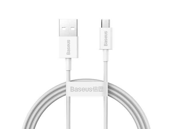 Baseus CAMYS-02, Hvit, USB A, Micro-USB B, 1 m, Hankjønn, Hankjønn Baseus CAMYS-02, Hvit, USB A, Micro-USB B, 1 m, Hankjønn, Hankjønn