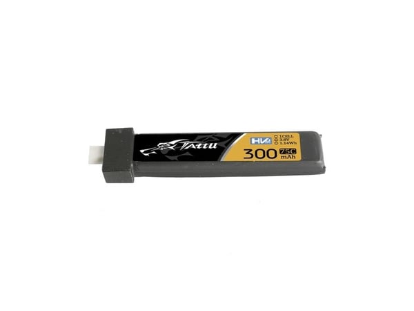 Batteri Tattu LiPo 300mAh 3,8V 75C 1S1P HV BT2.0.5 (5stk)
