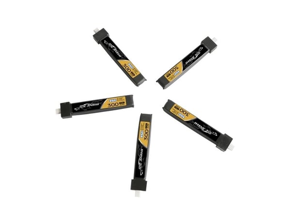 Batteri Tattu LiPo 300mAh 3,8V 75C 1S1P HV BT2.0.5 (5stk)