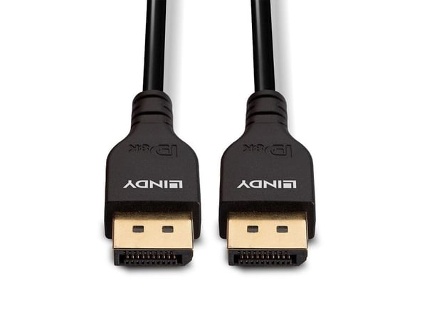 Lindy 36460, 0,5 m, DisplayPort, DisplayPort, Hankjønn, Hankjønn, 7680 x 4320 piksler